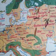 Carte scolaire vintage mdi: Afrique-Europe économique.