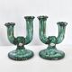Paire de chandeliers Longwy vintage 1960
