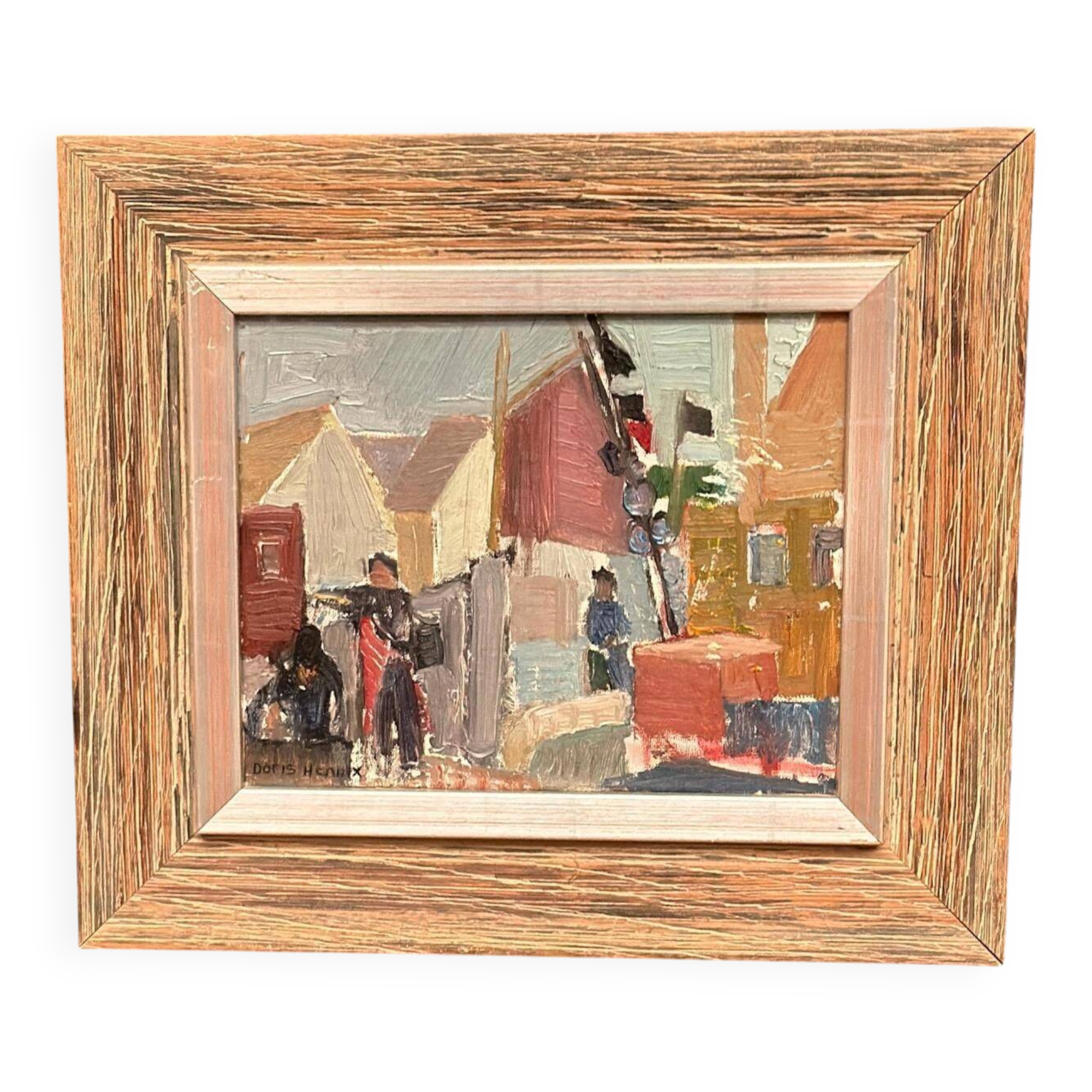 Original Swedish Oil On Panel – "Village Motif" – Signed – Framed