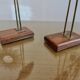 Pair of teak and brass herons from the 70s