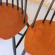 Set of 4 chairs Scandinavian by Sven Erik Fryklund for Hagafors Stolfabrik