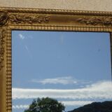 Ancien miroir doré, motifs floraux, 58x69cm