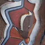 Painting and wall sculpture "Indian Jim" by F. Billion