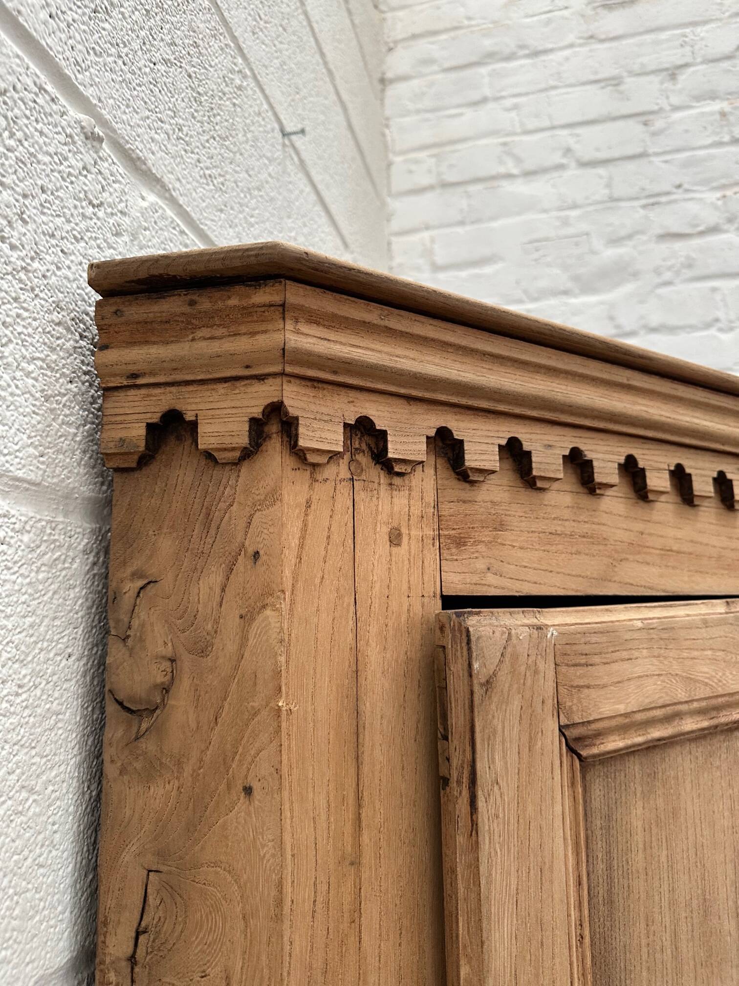 Late 19th century corner in solid elm