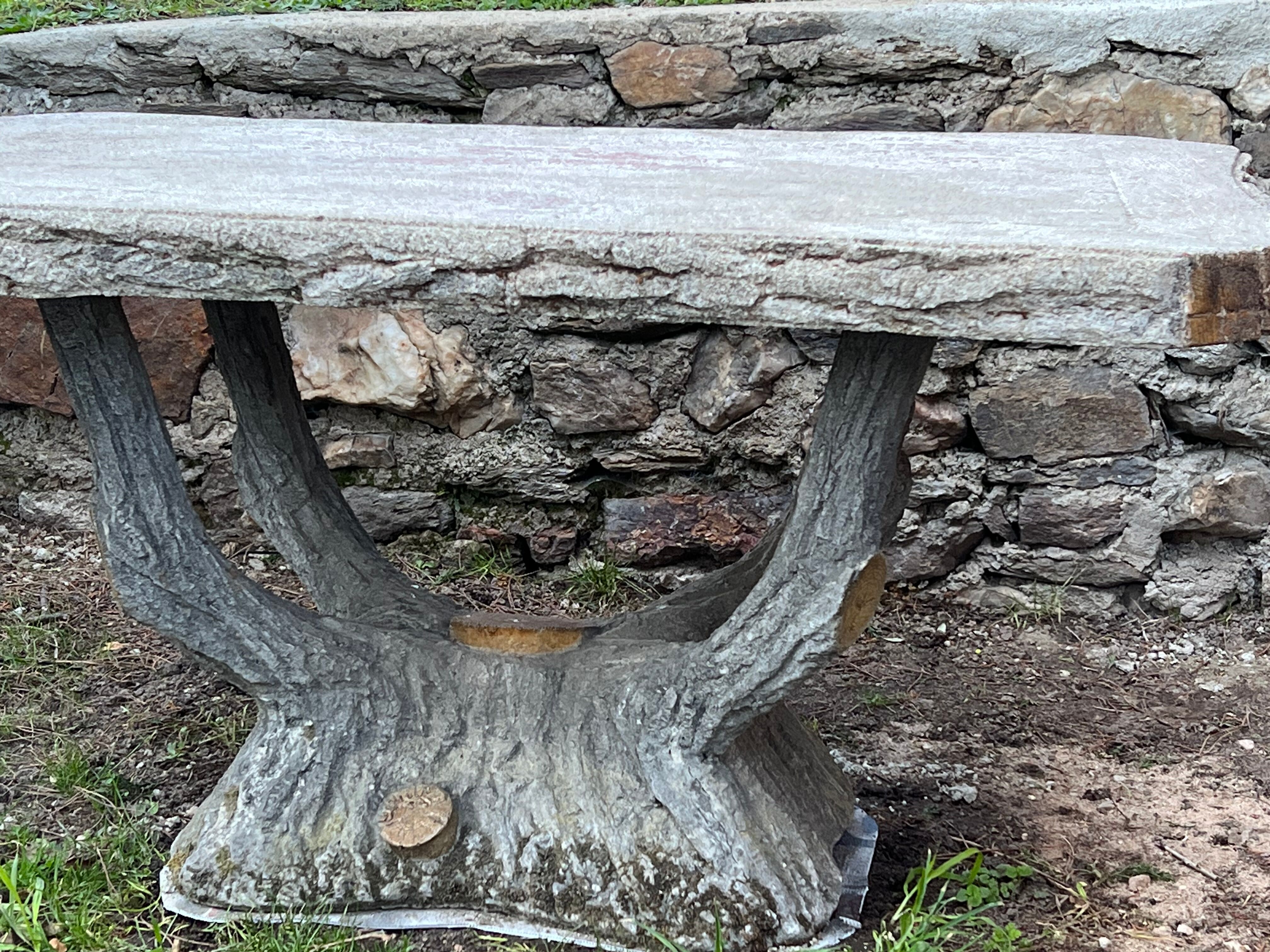 Concrete garden table