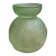 Small Art Deco round vase in moulded green pressed glass – relief decoration