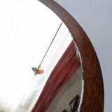 Round wooden mirror