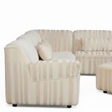 German Modular Sofa Set (10 Pieces)  — Wood Frame & Velvety Textile
