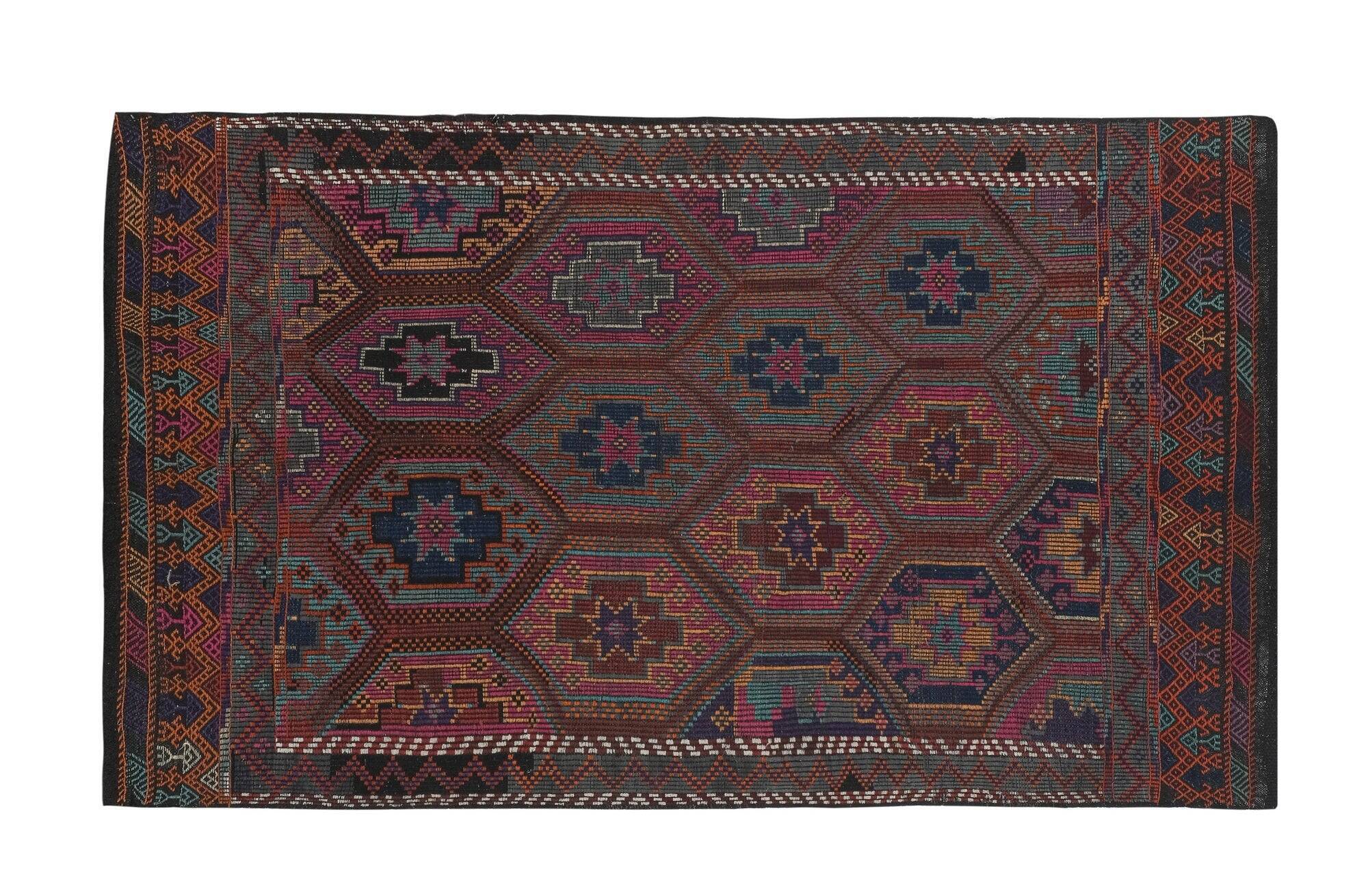 Vintage Turkish kilim, handwoven, 169x280 cm.