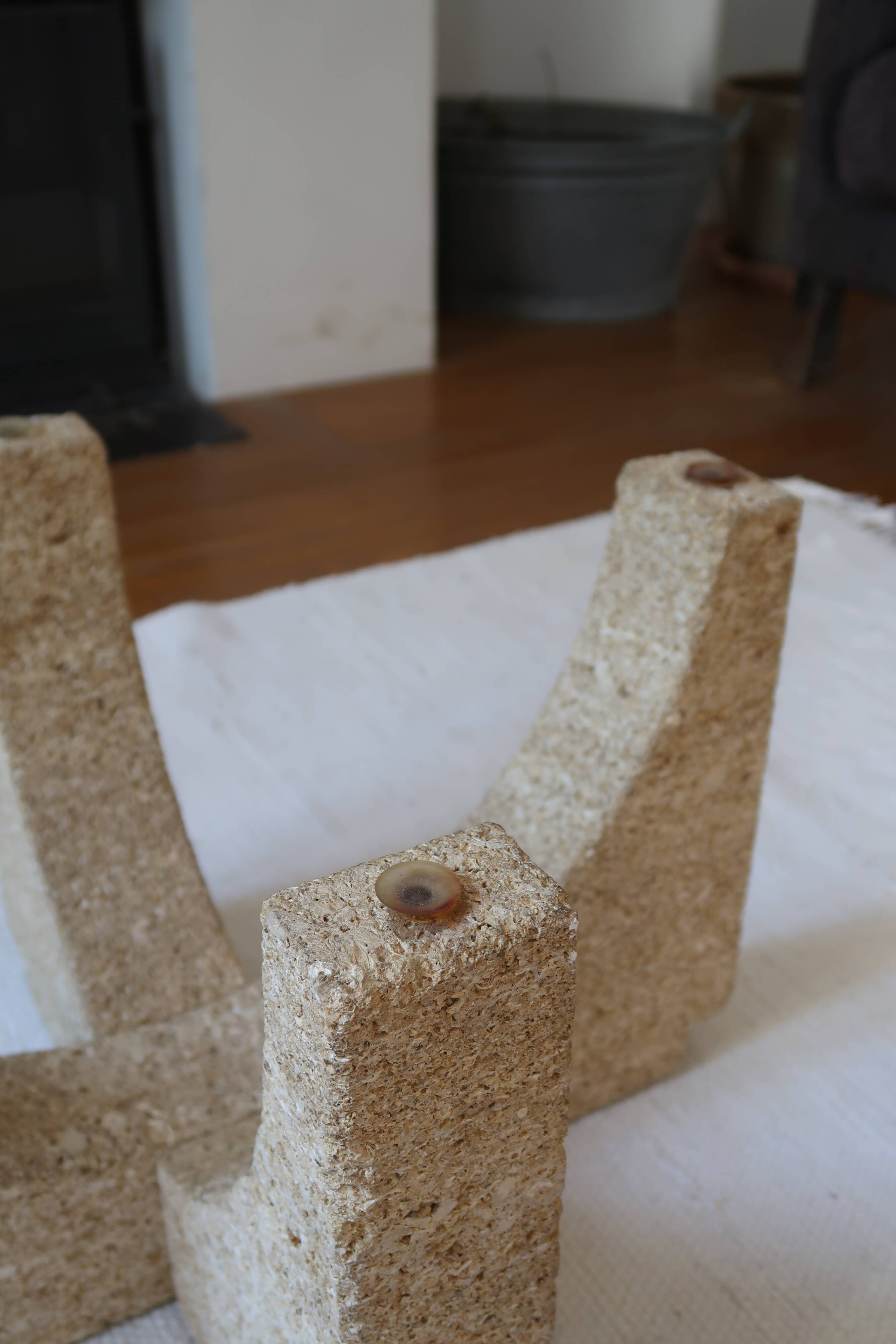 Large modernist coffee table smoked glass