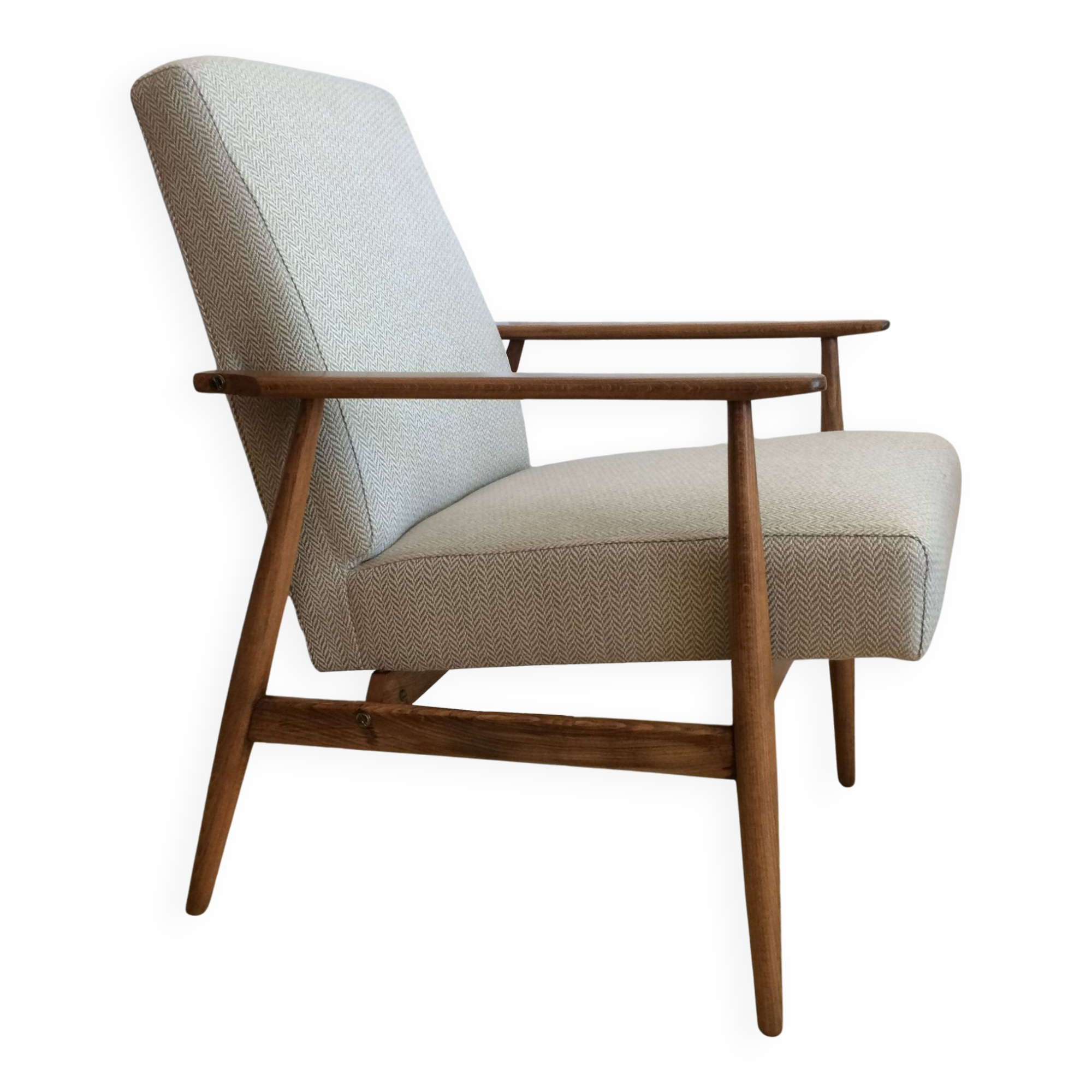 Vintage Mid Century Modern Armchair Model 300-190 by Polish Designer H. Lis from 1960s