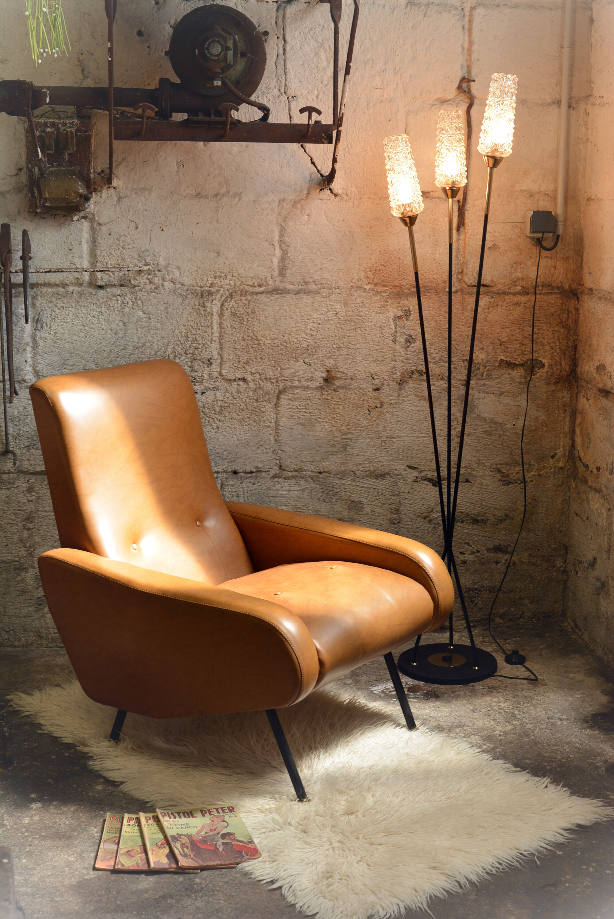 Vintage skai armchair