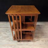 Rotating mahogany bookshelf