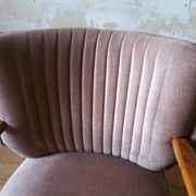 Fauteuil vintage années 50/60 beige rosé