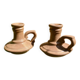 Bougeoirs en grès vintage
