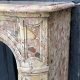Louis XV style fireplace in marble Brèche D'alep