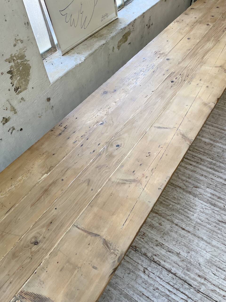 4m XXL pine and oak farmhouse table