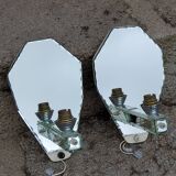 Pair of Murano mirror wall lights from the 50s