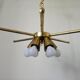 Rare Midcentury Brass Chandelier, 1970s