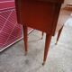 Vintage bedside table, mahogany veneer and tapered legs