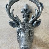 Pair of vintage deer head hooks
