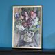 Original Swedish oil on canvas from the mid-century "Vase" by I Franke (1913-1999) - Framed