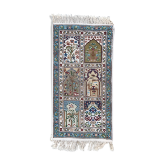 Tapis en laine tunisie fin 20ème 136x72cm