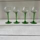 4 verres à vin d’Alsace décor grappe