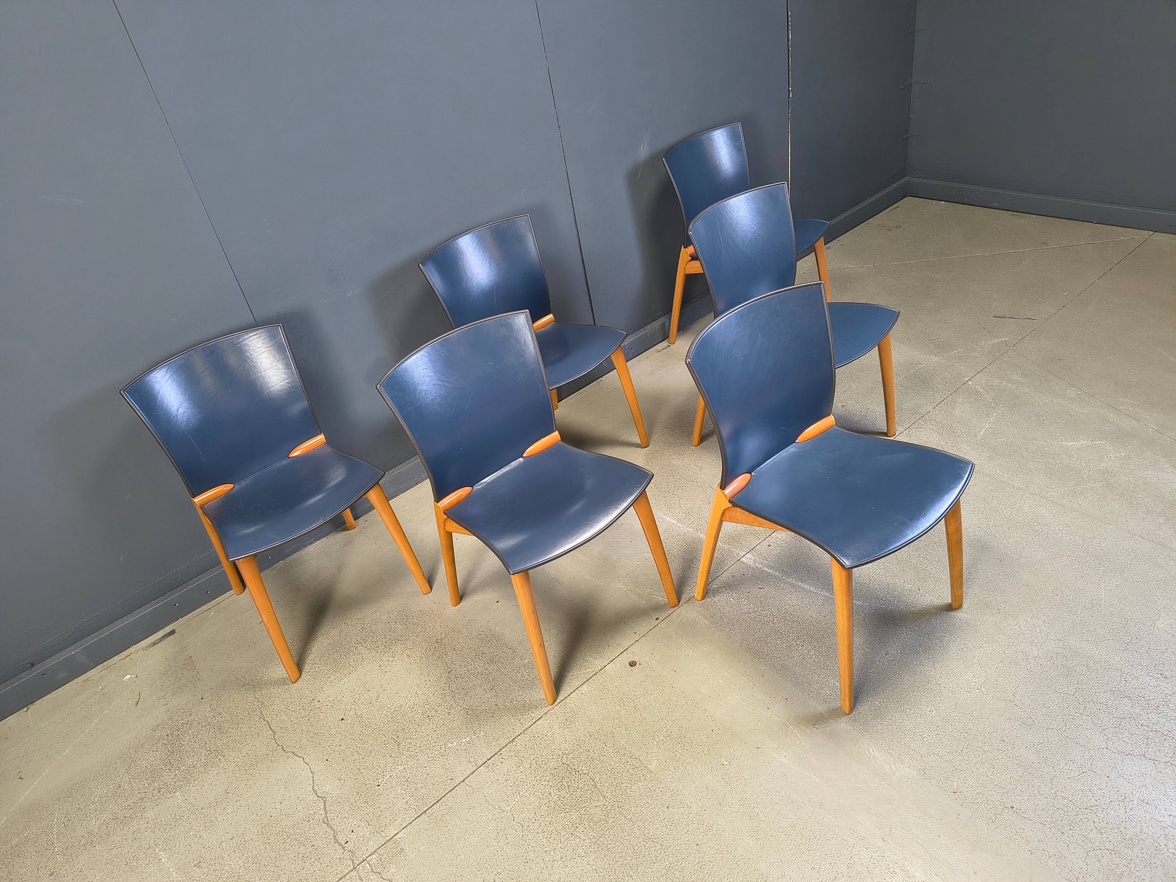 Cos S-12 chairs by Josep Llusca for Cassina, 1994s - set of 6