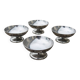 4 coupes à glace anciennes en inox