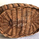 Braided wicker basket