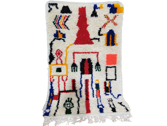 Handmade Moroccan berber carpet 142 x 84 cm