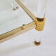 Coffee table in Lucite and Golden steel