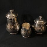 Ercuis service in silver metal / 3 pieces