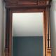 Miroir trumeau en chêne et miroir biseauté