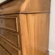 Antique wooden and marble dressing table with mirror.