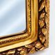 Large gold full-length mirror with ornate crest