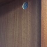 1960 plating chrome legs teak Cabinet