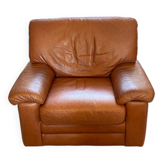 80s leather armchair