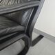 Scandinavian 2-seater sofa 1970s vintage in black leather and curved wood