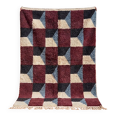Tapis berbère en laine a motifs colorés traditionnelle taille 150/250 cm