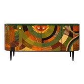 Enfilade Art Déco en marqueterie polychrome
