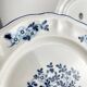 Set of 6 Blue Flowers dessert plates, KG Lunéville