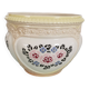 Hidden vase planter in slipware, Bruyne factory (Fives-Lille)