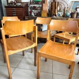 5 chaises empilables vintage — Rainer Schell  Schlapp Möbel 1960s