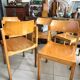 5 vintage stackable chairs — Rainer Schell Schlapp Möbel 1960s