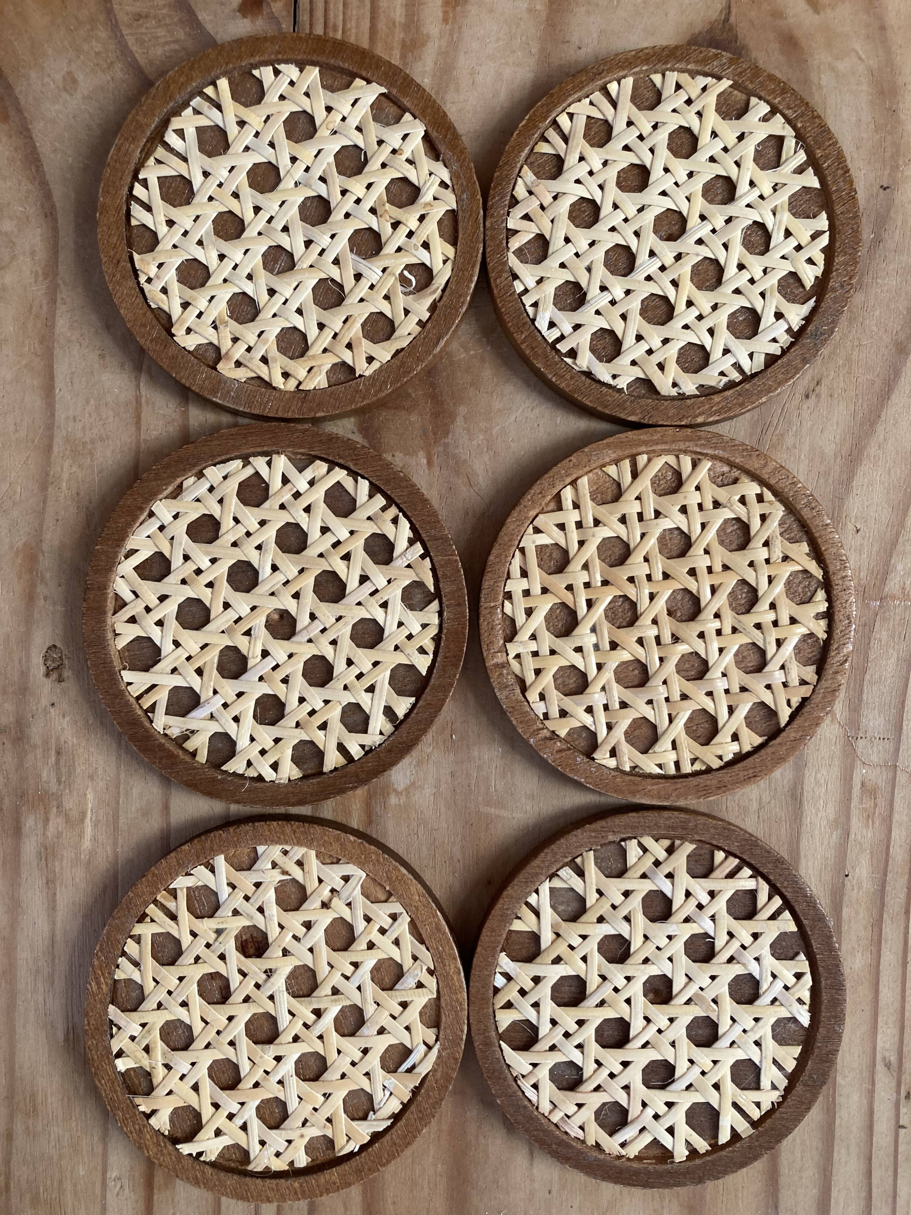 6 under wooden glasses and canning