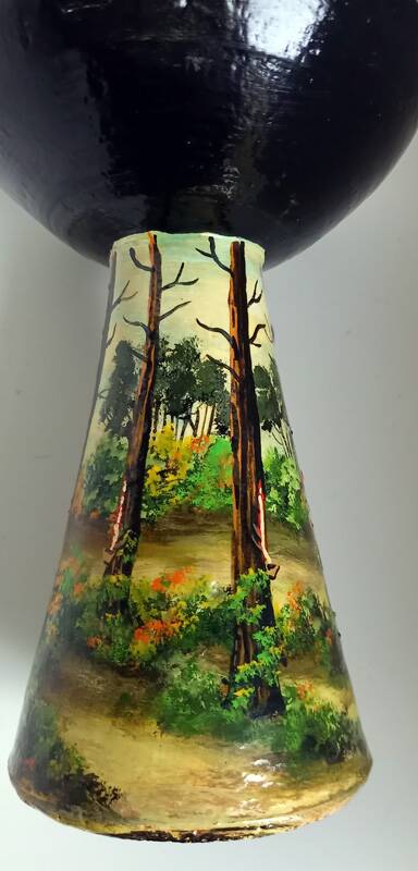 Pair of vintage Basque pottery – glazed ceramic – signed G. Defly