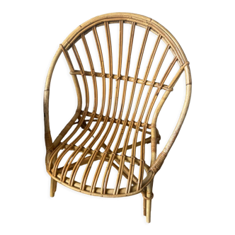 Fauteuil corbeille rotin
