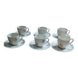 50s Limoges art porcelain cups